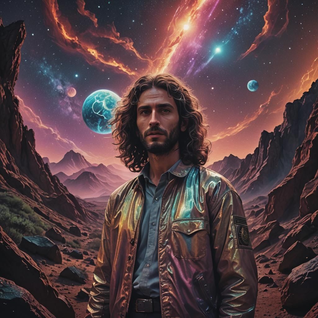Epic Cinematic Scene on a Dreamlike Jewish Planet, Shot in 8...