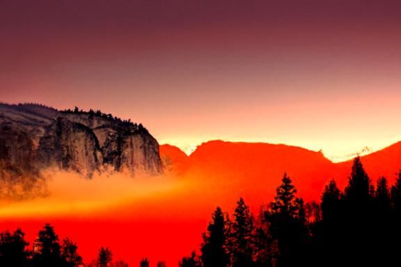 Vibrant Yosemite Landscape at Golden Hour