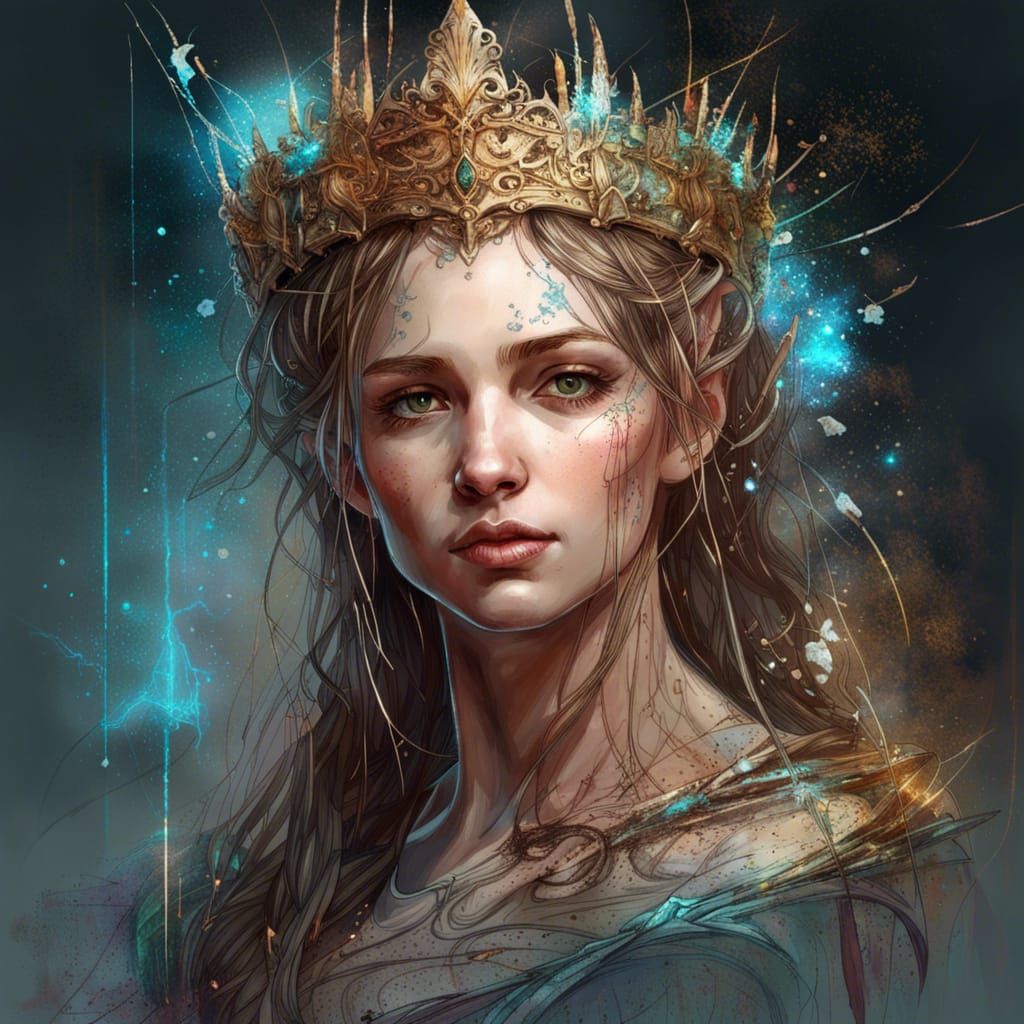 Ethereal Medieval Princess in Dreamlike Fantasy Art