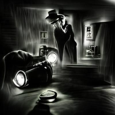Film Noir Deviantart Style Picture of a Flickering Light