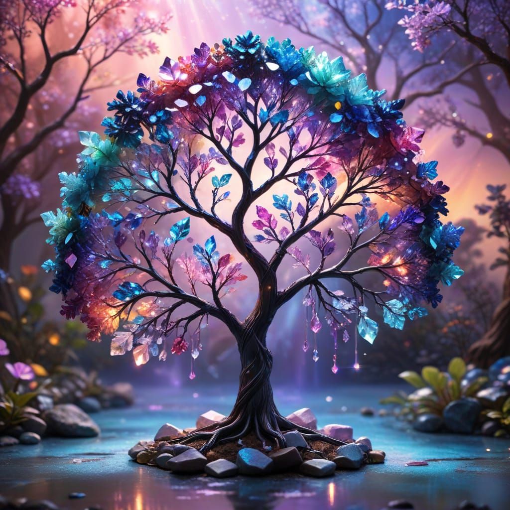 Stunning Crystal Tree with Ethereal Beauty