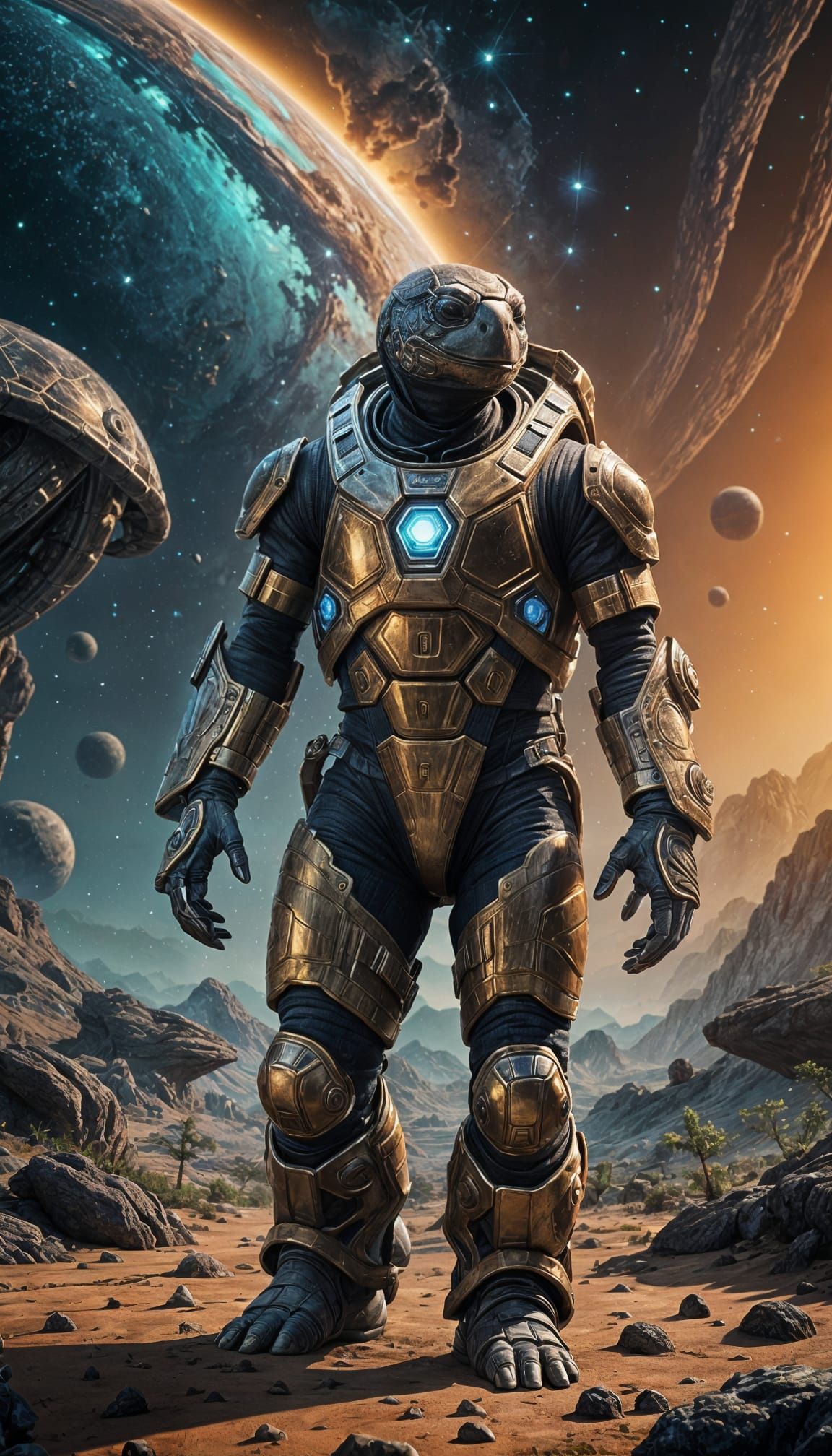 Turtle in a spacesuit