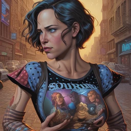 Polka Art in Comic Book Style