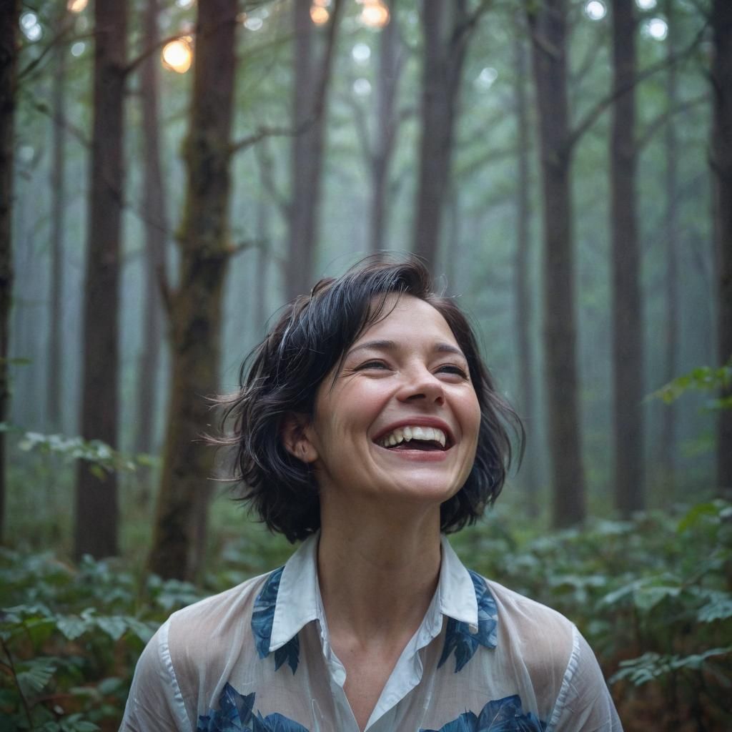 Warm Laughter in Enchanted Forest