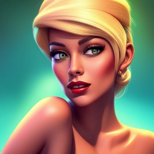 1960s Glamour Model in Vintage Chic