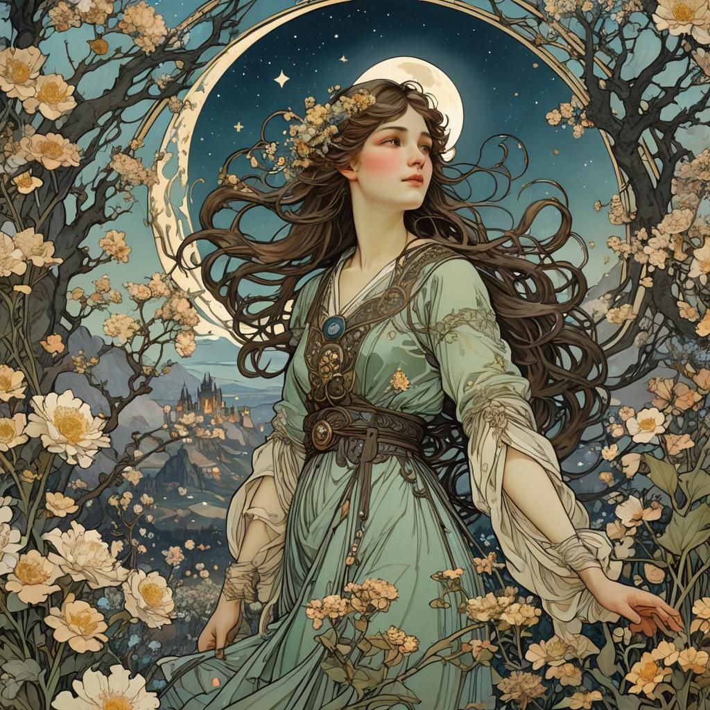 Dreamlike Spring Floral Scene in Hyperrealistic Style