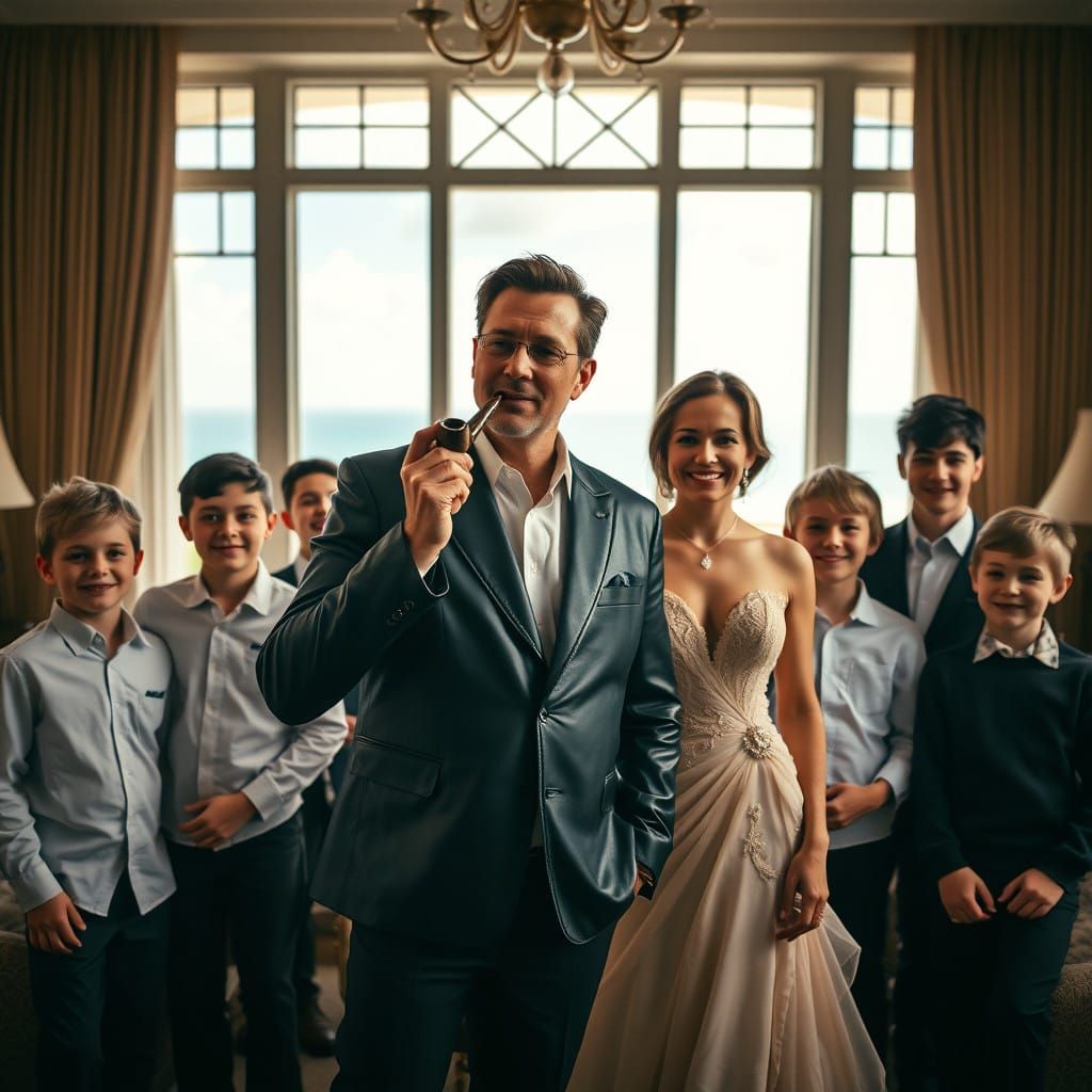 Family of Seven in Luxurious Florida Mansion