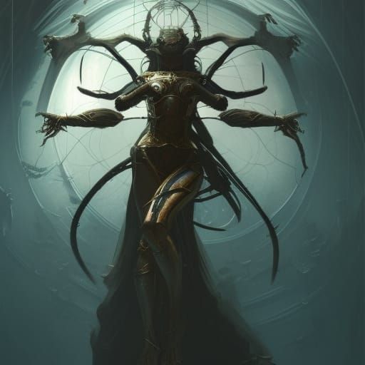 Dark Fantasy Arachnide Masterpiece in Hyperdetailed 8k Resol...