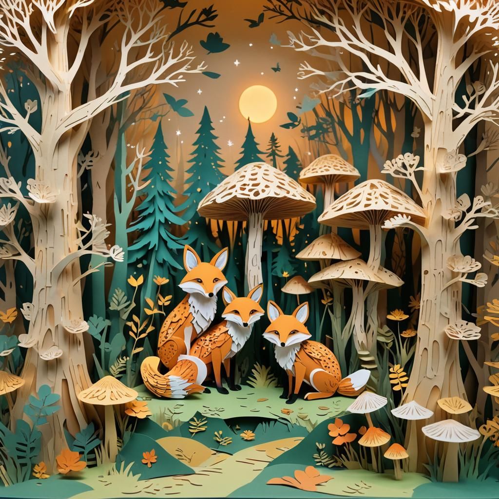 Whimsical Pop-up Book Art Features Forest Animals Gathered A...