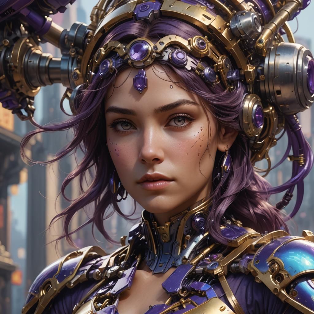 Elegant Royal Bio-mechanical Goddess