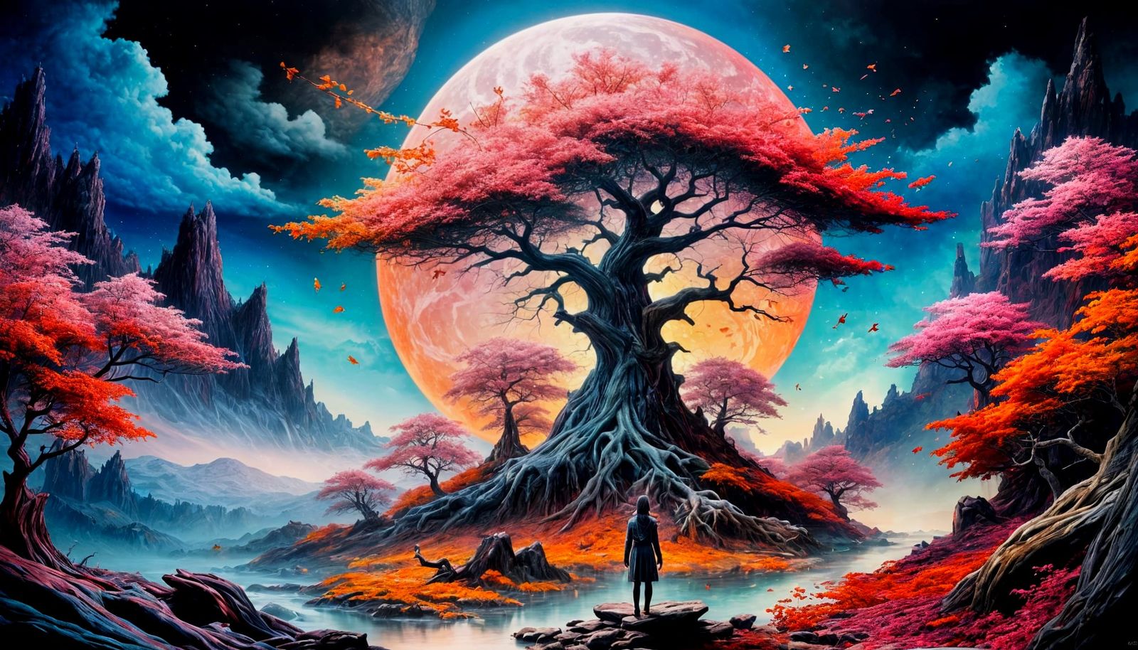 Surrealist Dreamscapes in Vibrant Oil Painting