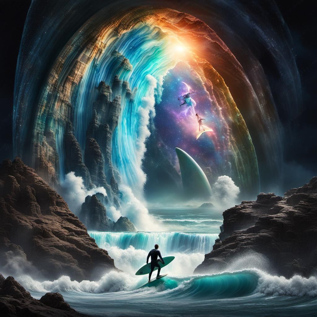 Ethereal Conch Shell Portal Unveils Whimsical Cityscapes and...