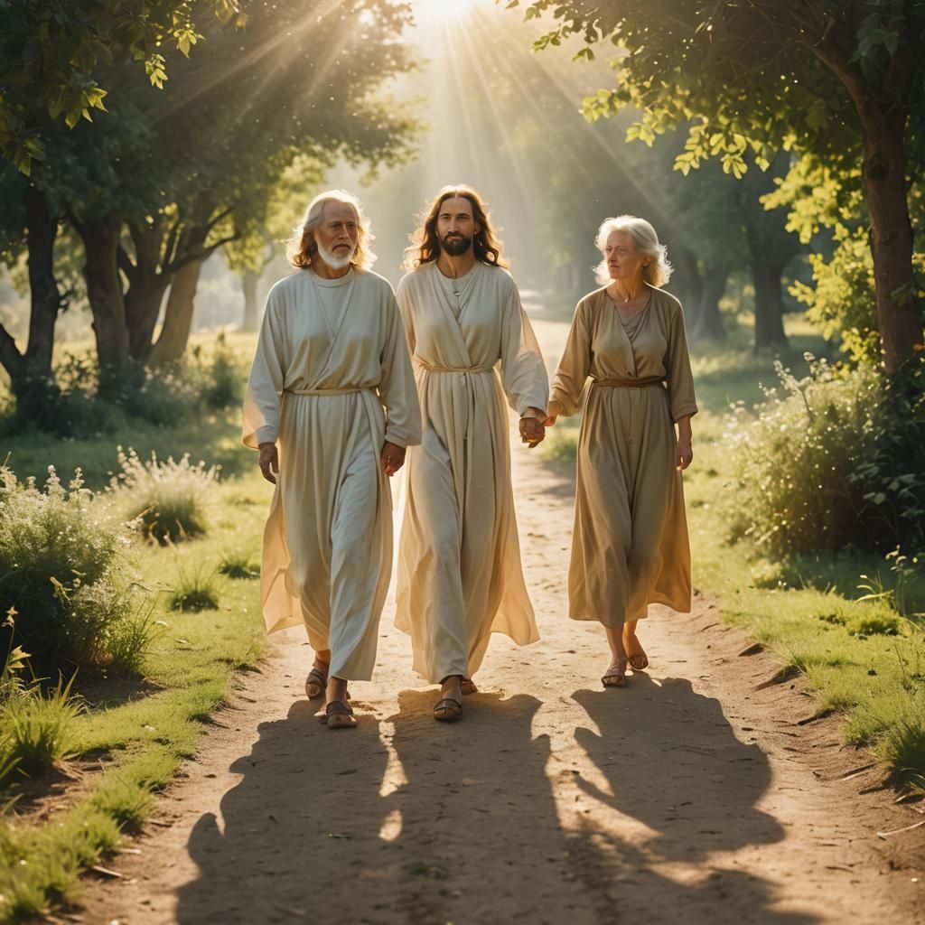 Sacred Moment in the Golden Glow