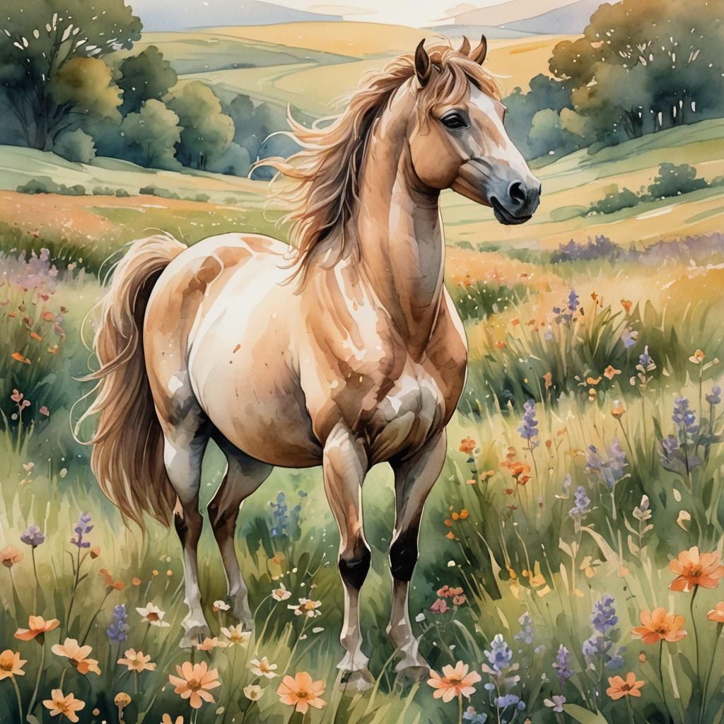 Whimsical Centaur in Lush Fields
