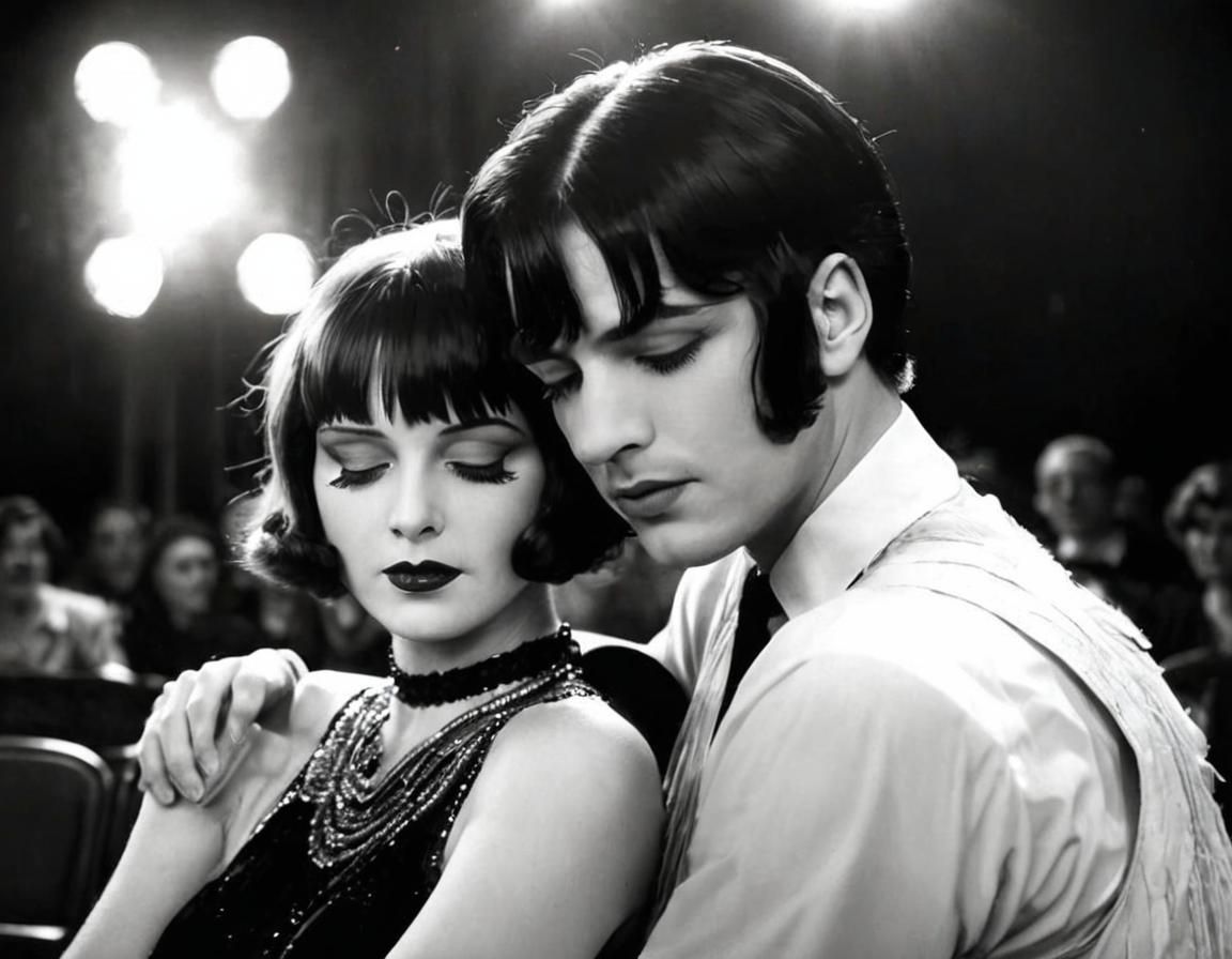 Flapper Takes a Break from Dance Marathon in 1920s Style Bla...