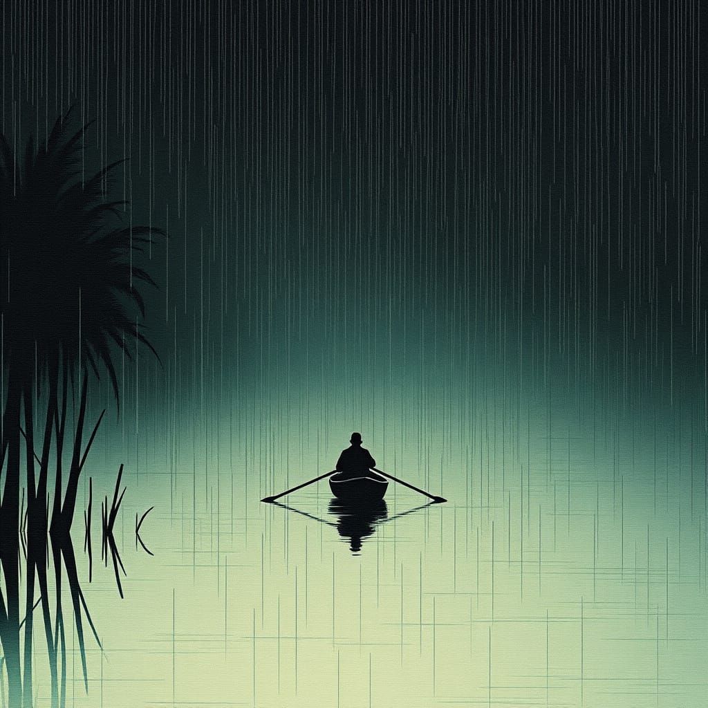 Swamprowing in Cinematic Gradient Style