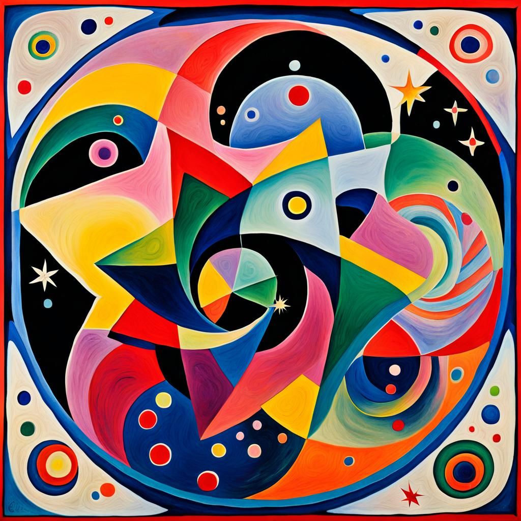 Ethereal Geometric Maelstrom in Vibrant Translucent Hues