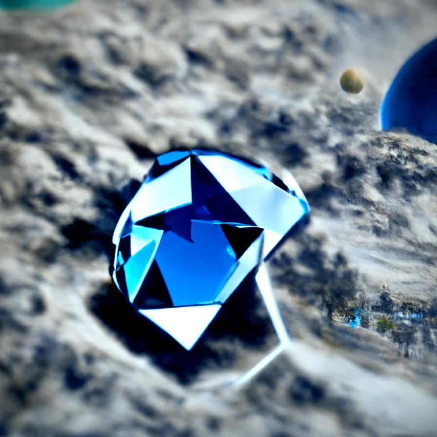 Glittering Celestial Body Made Entirely of Diamonds