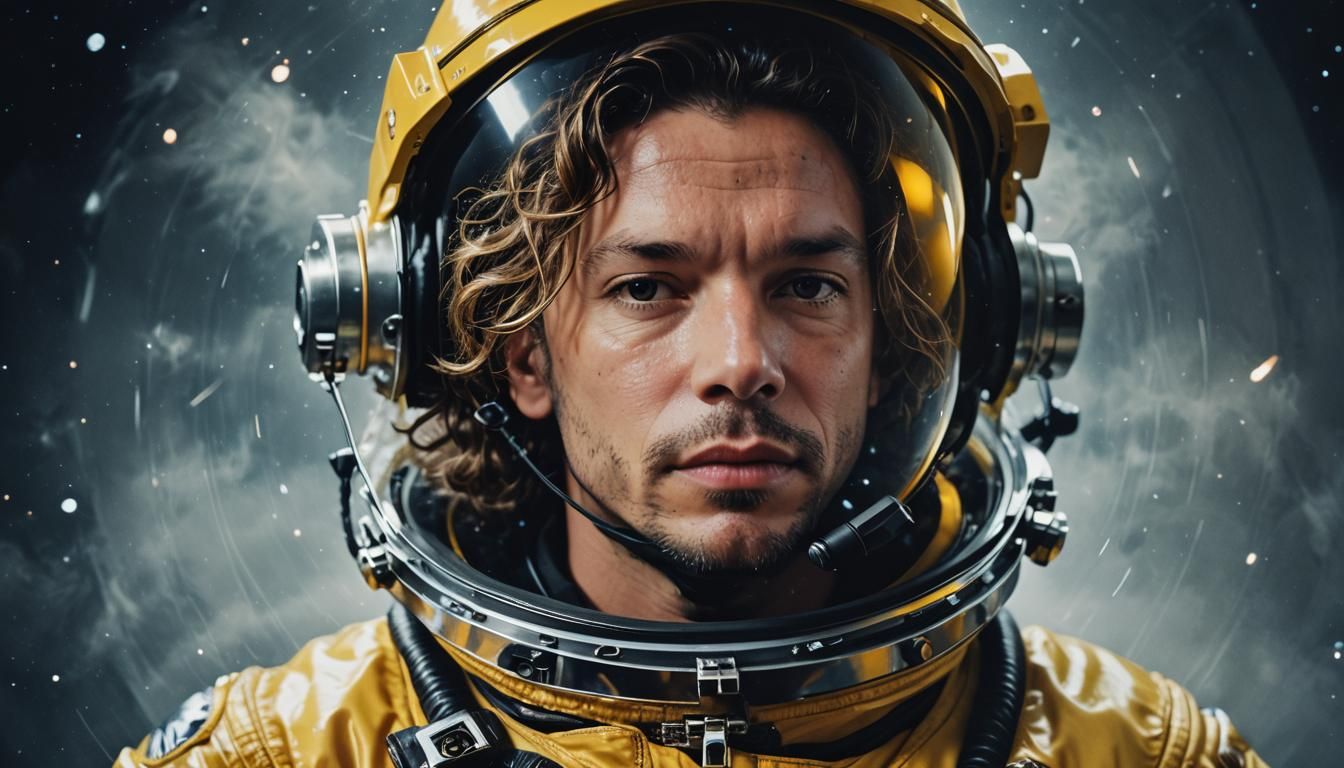 Ethereal Michael Hutchence in Cosmic Space Suit