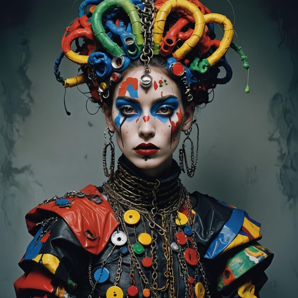 Balenciaga Model in Max Ernst-Inspired Surreal Fashion Photo...