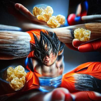 Anime-Inspired Goku Hyperrealism Film Art