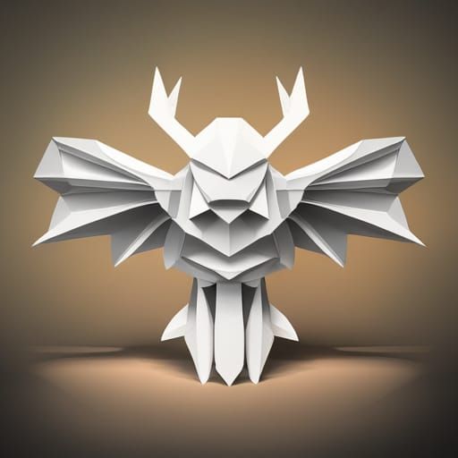 Angelic Demon Papercraft in Soft Focus