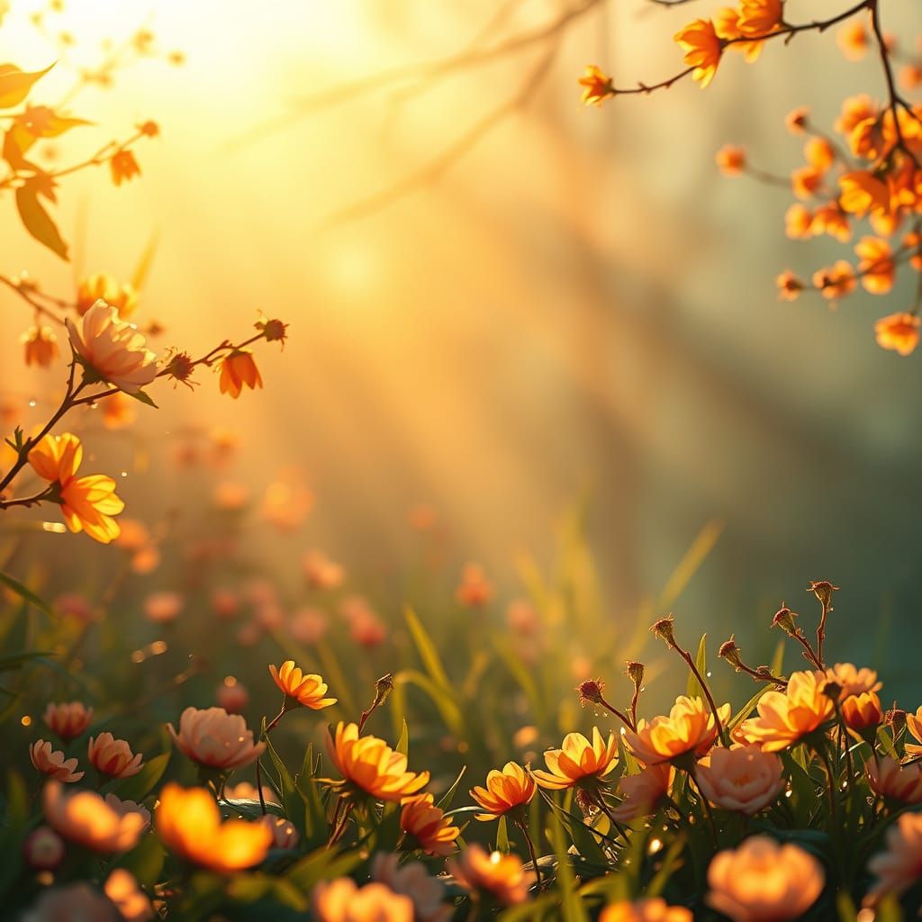 Ethereal Spring Morning in Art Nouveau Style