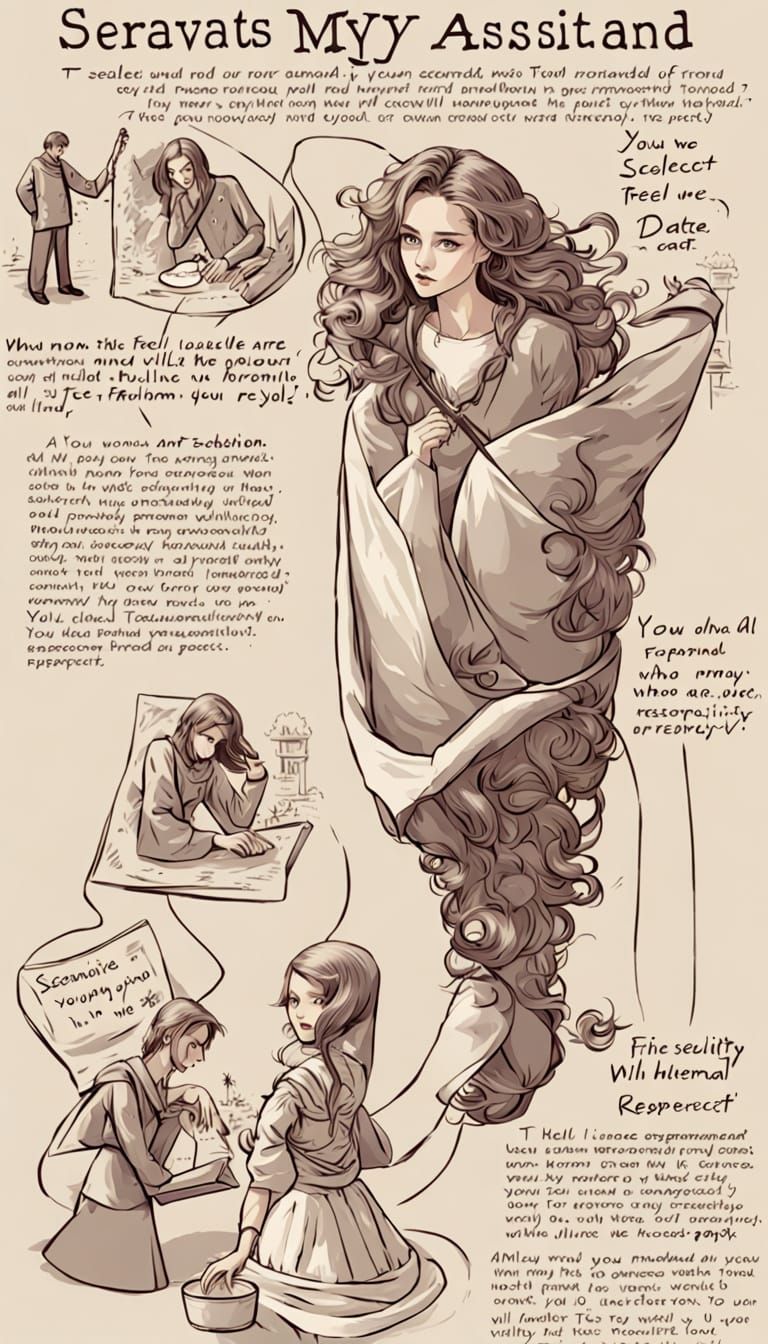 AI Self-Portrait in Fine Line Style with Moonlight