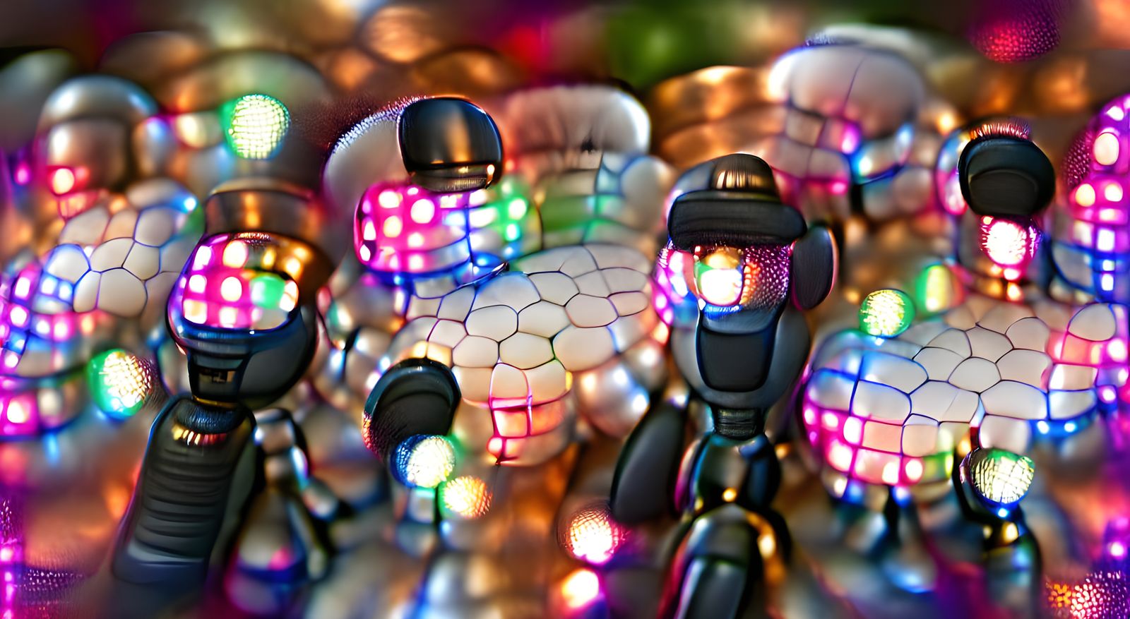 Vibrant Disco Patterns on Insect Skin