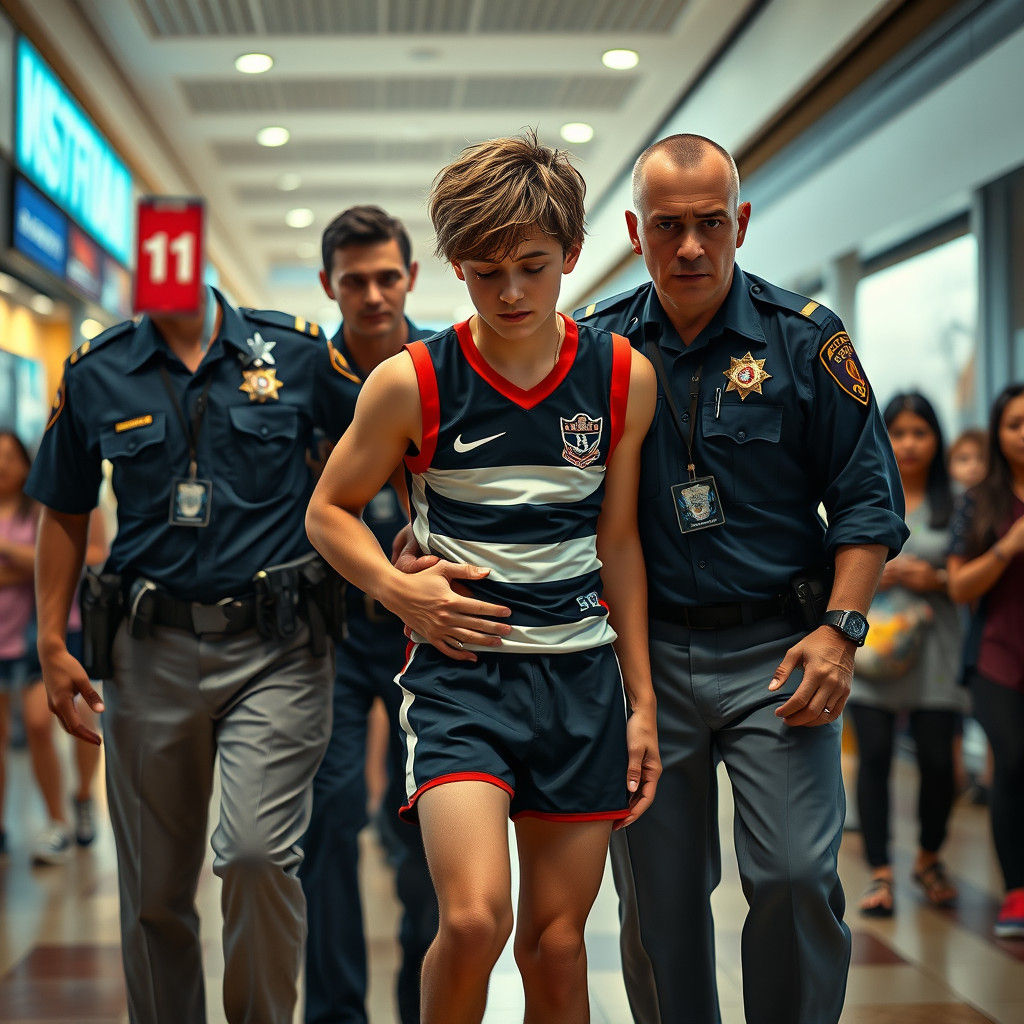 Amateur shoplifter arrested sleeveless top and shorts