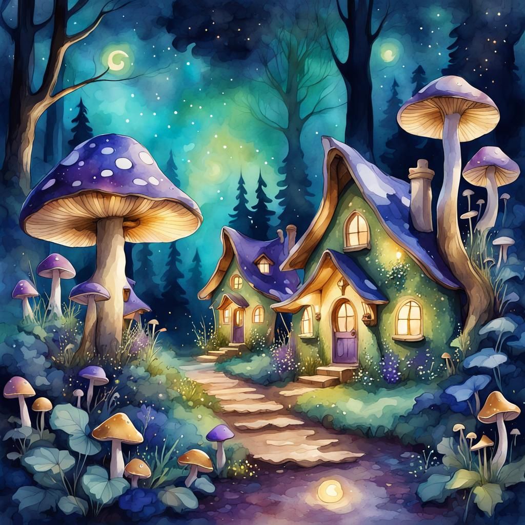 Moonlight Fairy Tale in the Enchanted Village