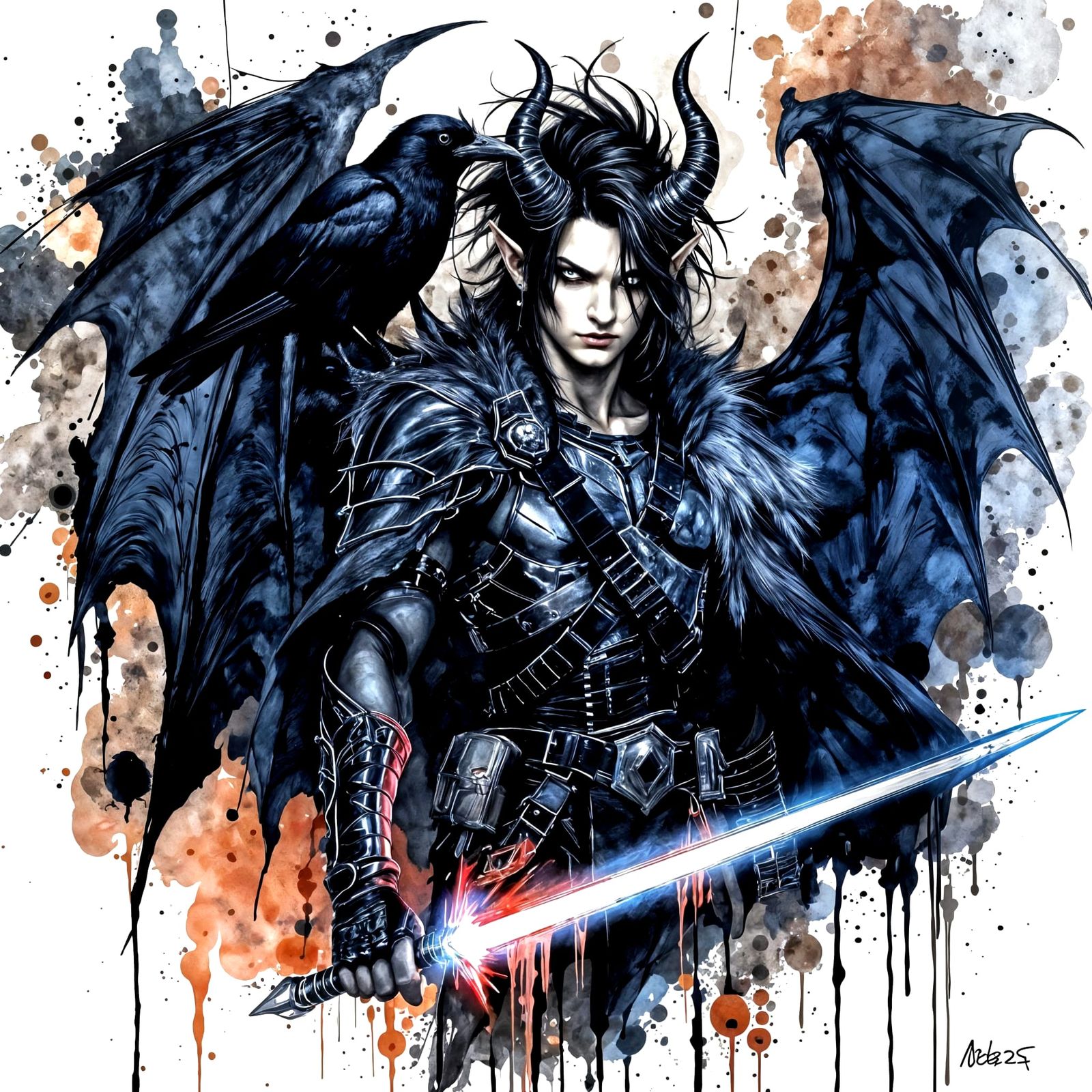 Raven Perched on Shoulder: A Striking Image