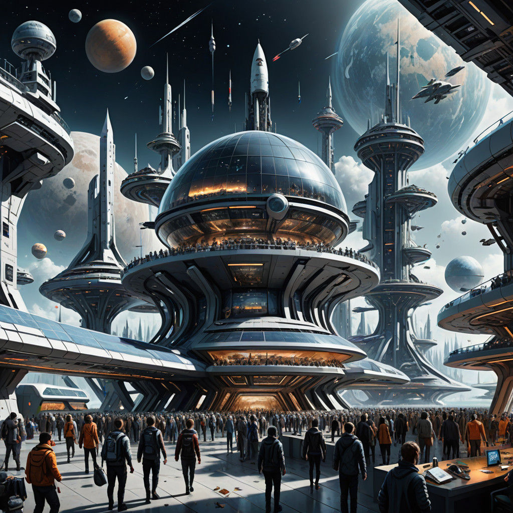 Cosmic Hub in Flemish Renaissance Style