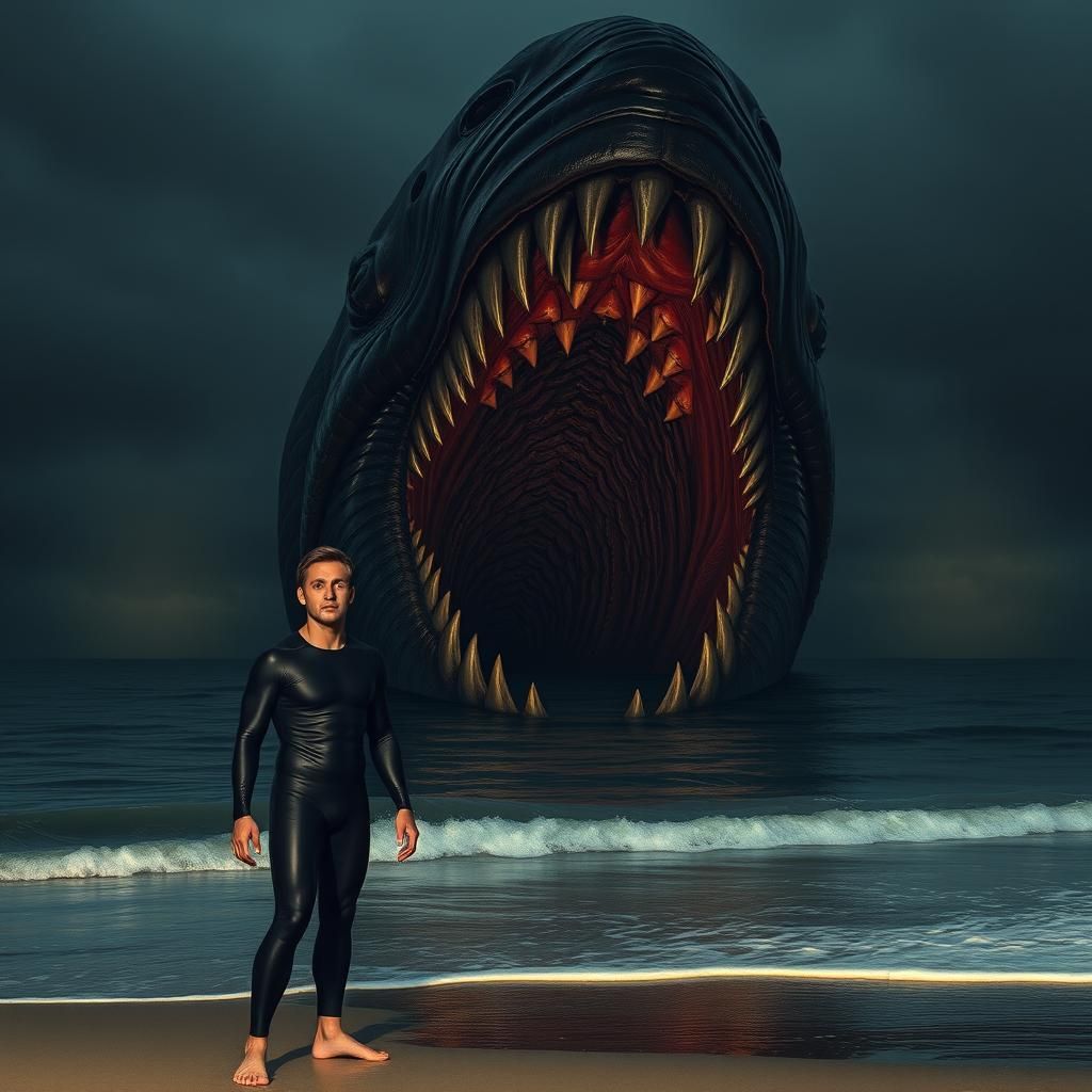 Cosmic Horror: Frozen Fear on a Sandy Beach