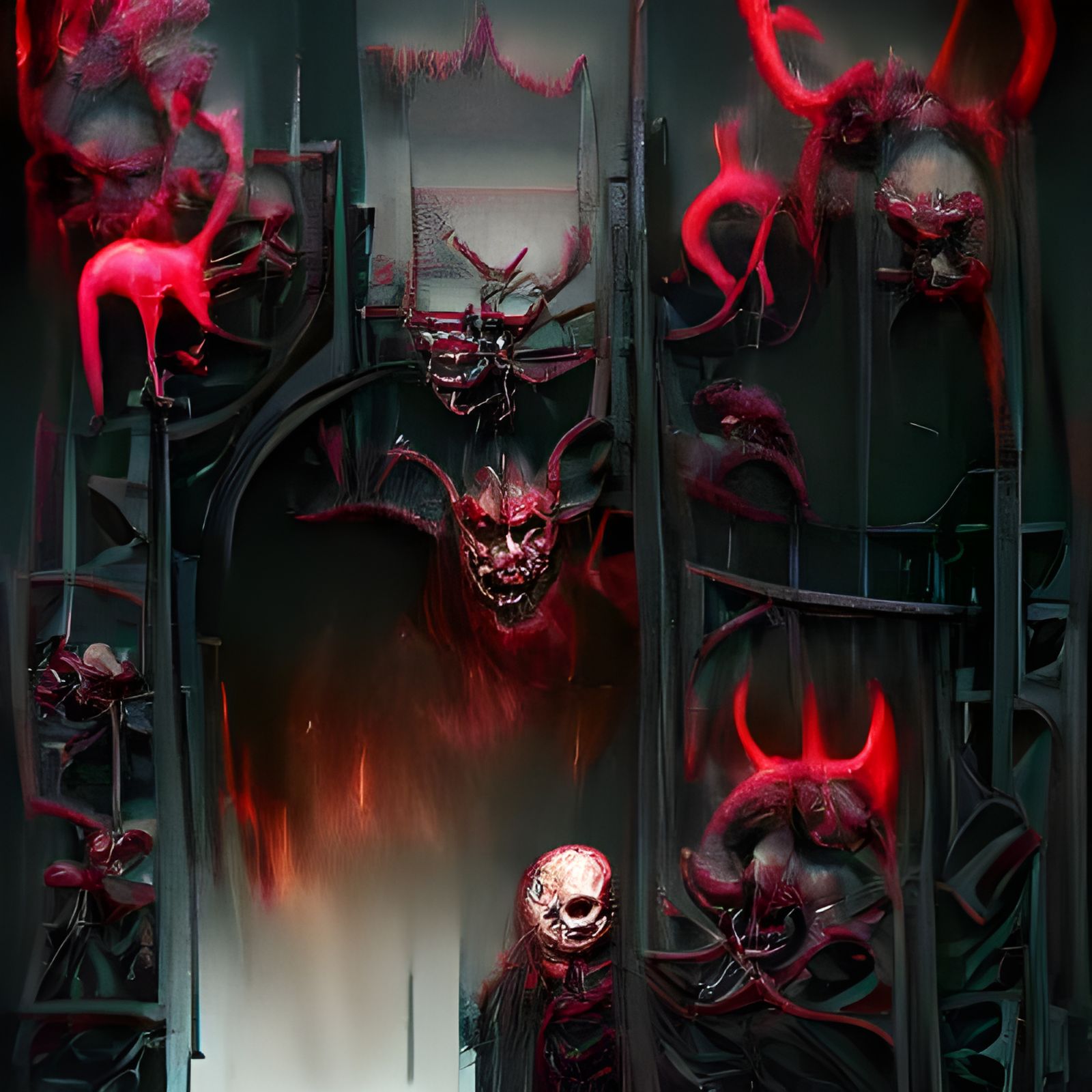 Cyberpunk-Inspired Gates of Hell