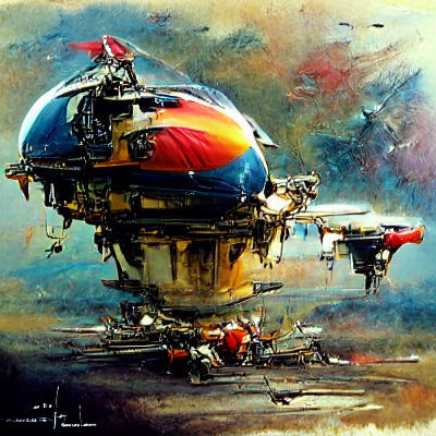 Surreal Abandoned Spaceships in Distant Planetary Orbit