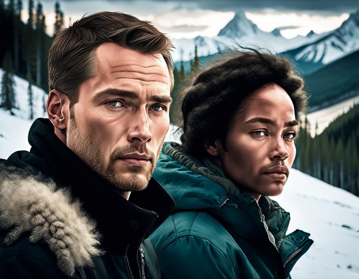 Two Figures in a Gritty Siberian Wilderness