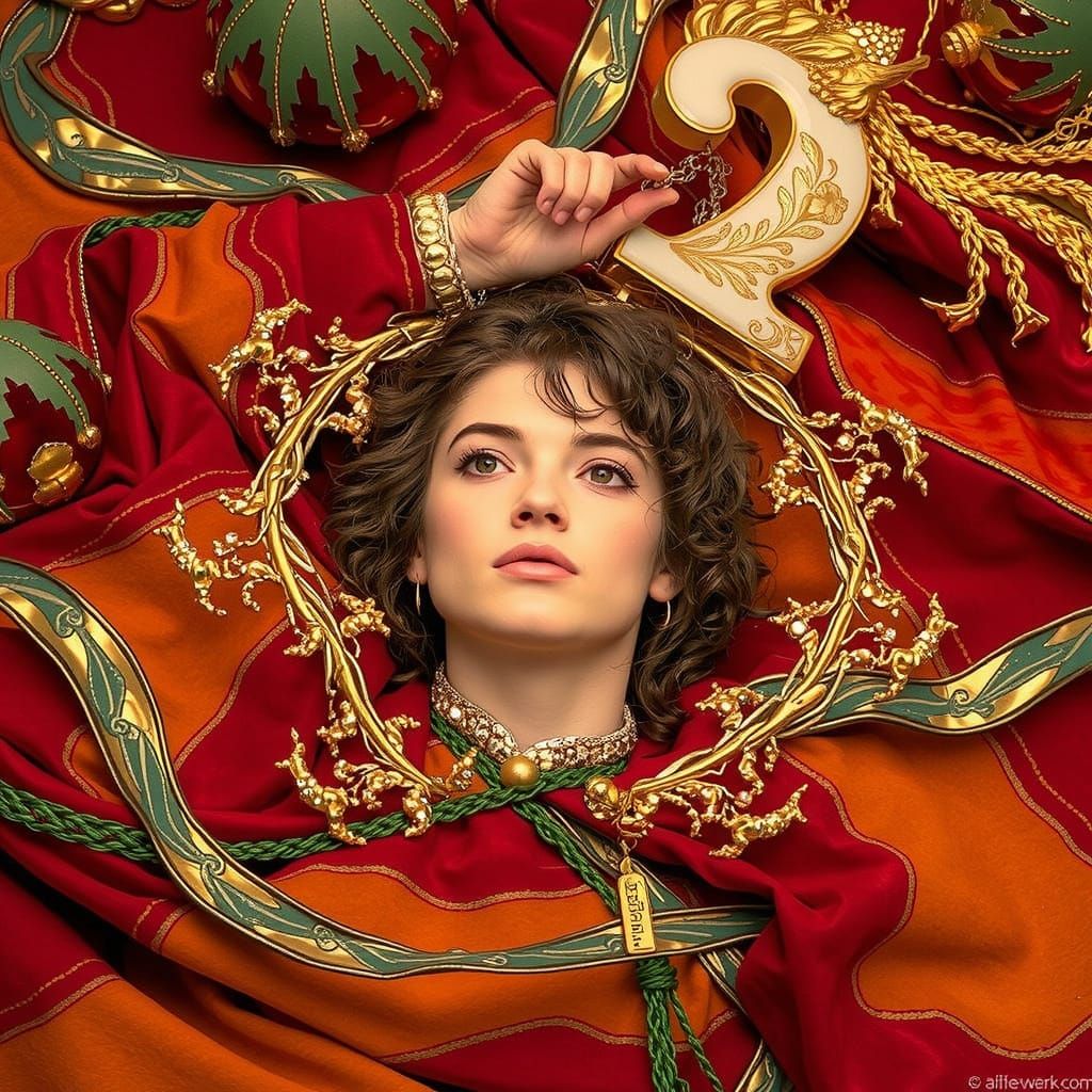 Glimmering Gold and Glass Objects in a Glitzy Glow