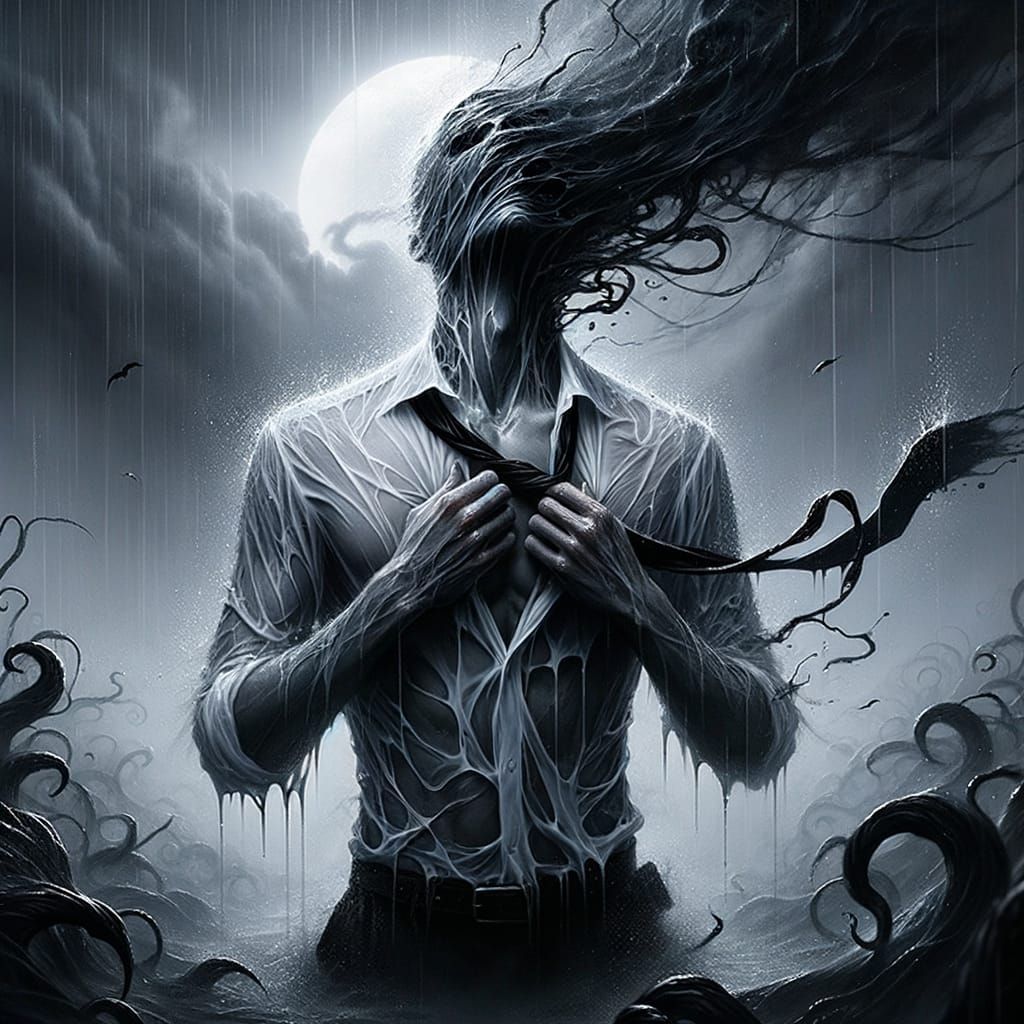 Ethereal Embrace: A Stormy Gothic Scene