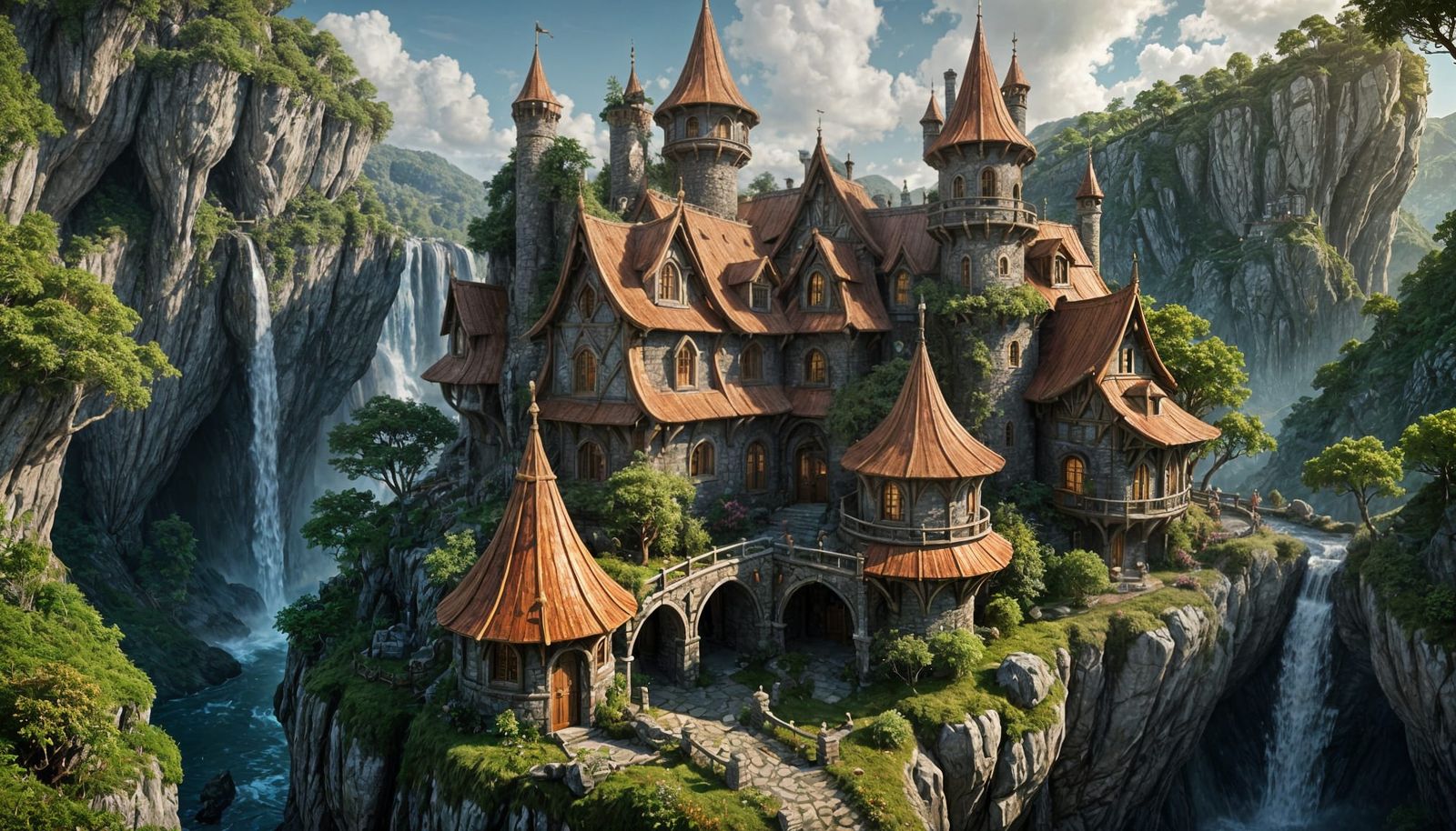 Whimsical Elven Cottage Built Into Cliffside Gorge