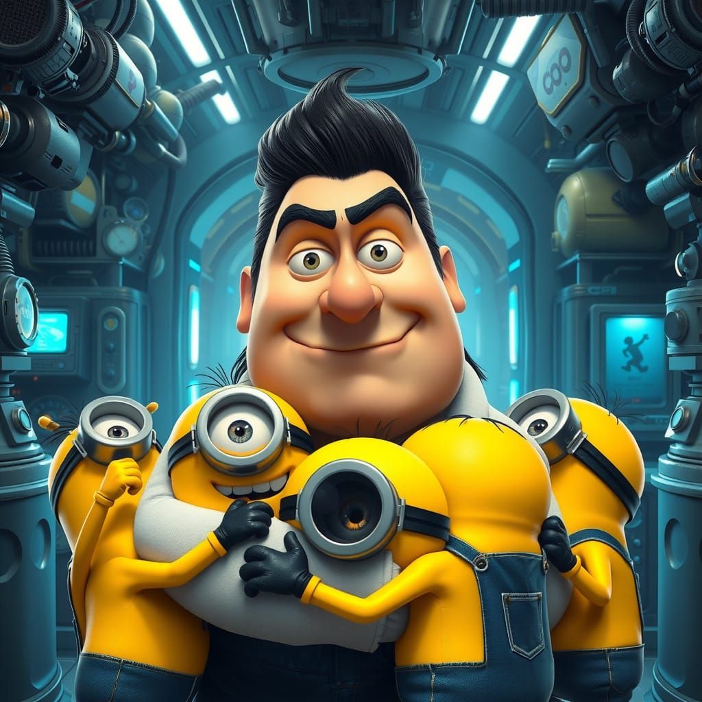 Minions Show Gru Love in Futuristic Lab