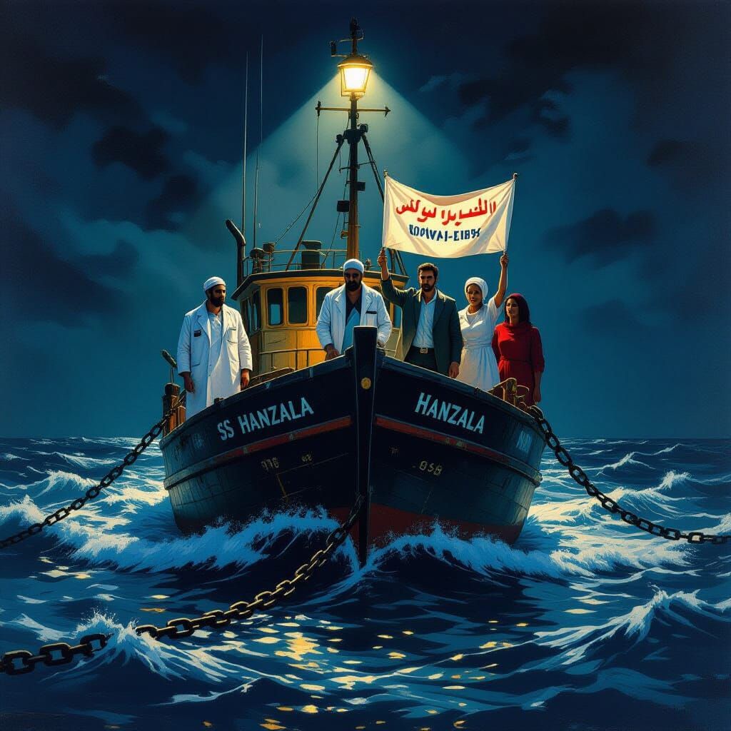 SS Hanzala Breaks Siege in Chiaroscuro Lighting