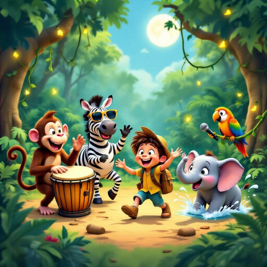 Animated Jungle Jamboree: A Colourful Celebration