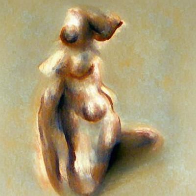 Sensual Figure in a Softly Lit Realm