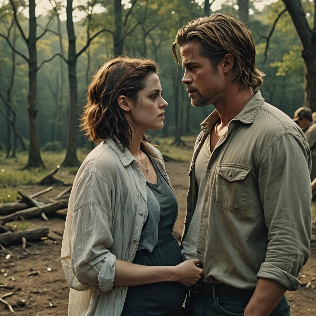 Hollywood Starlets in a Tender Film Moment, Shot with Cinema...