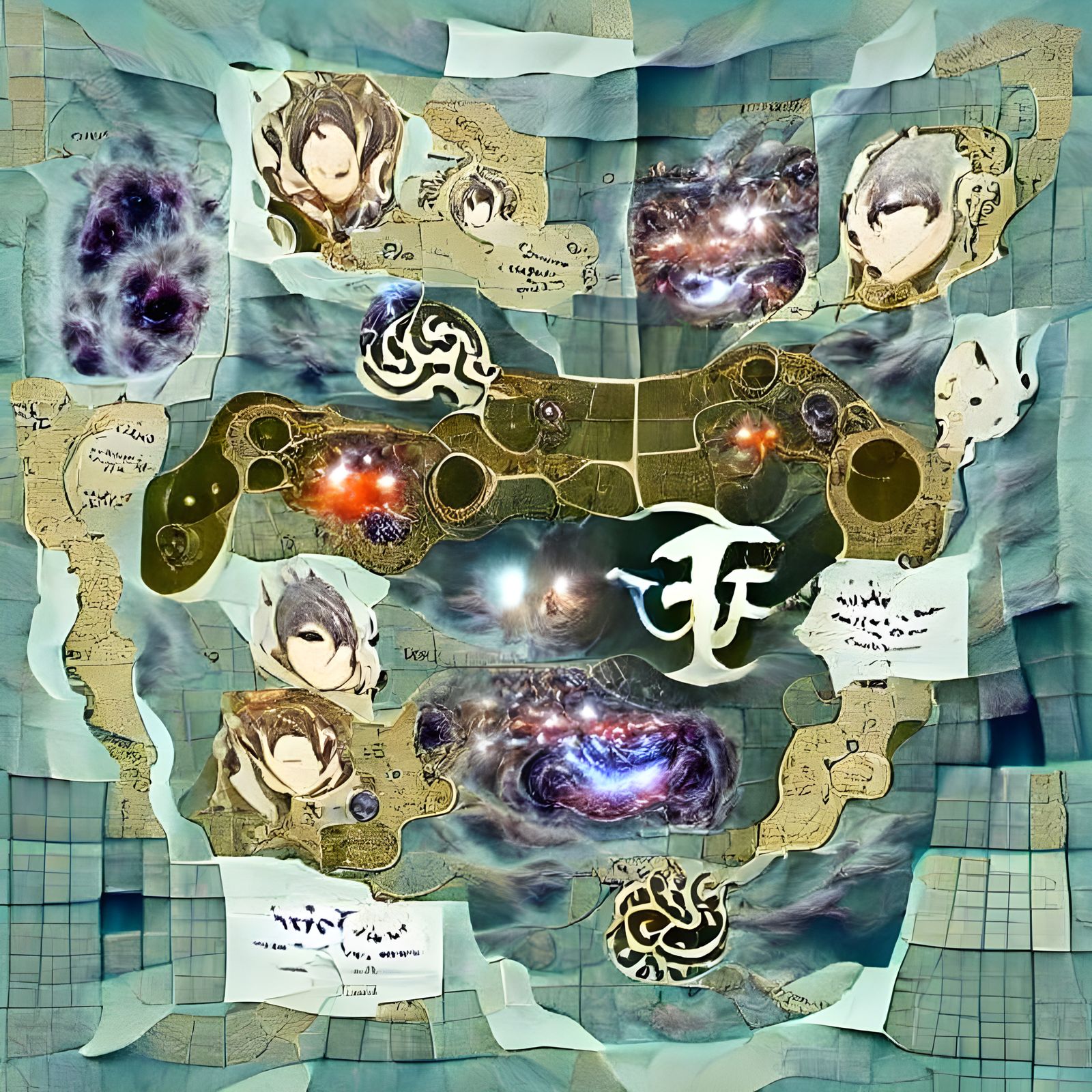 Infinite Fates Cartography in Vibrant Digital Art