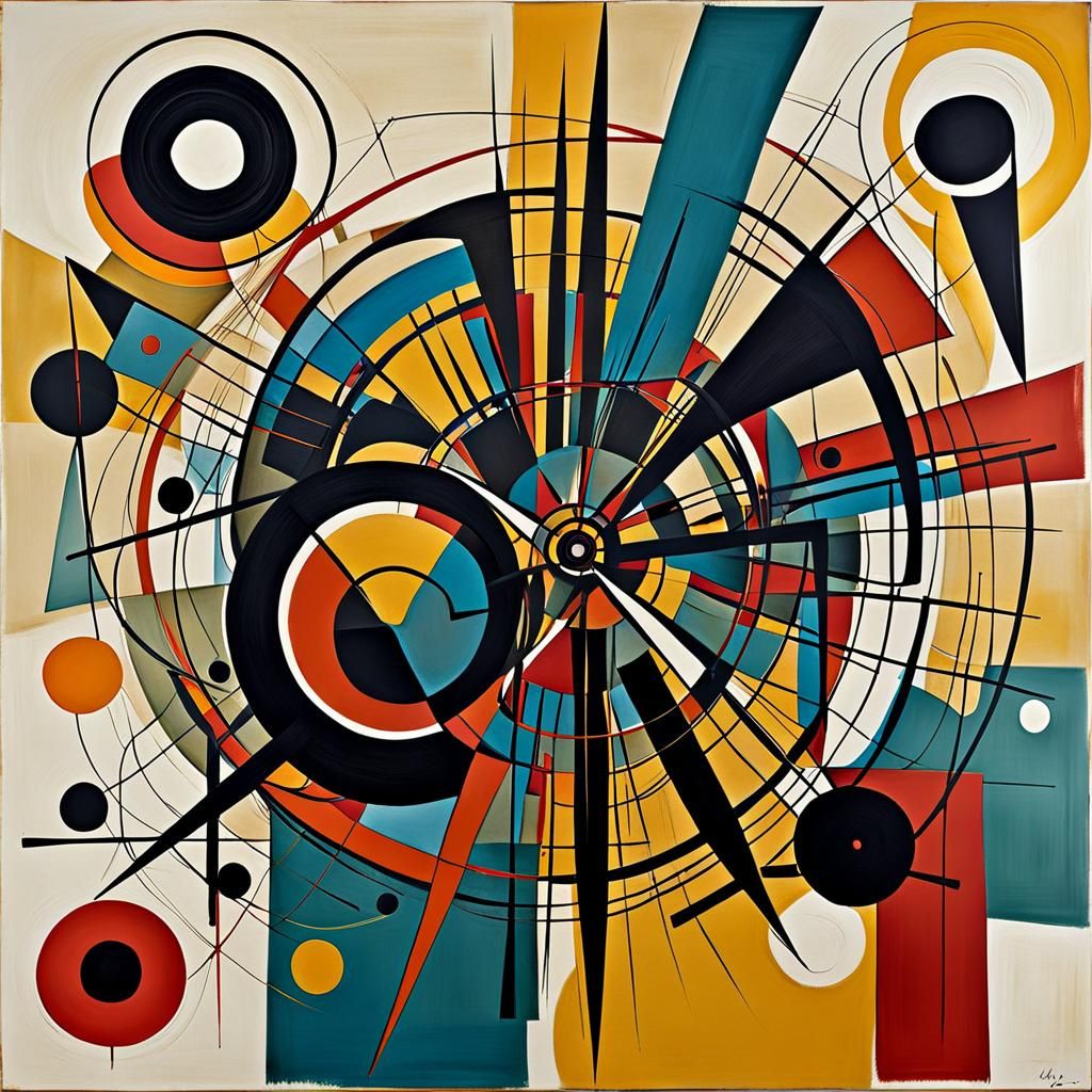 Expressive Abstract Brut Painting in Bold, Textured Style