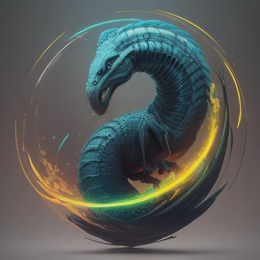 Surreal Neoteric Landscape in Neon Colors