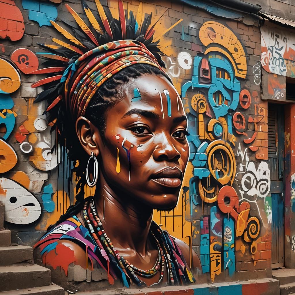 Vibrant Igbo Village Street Art Scene