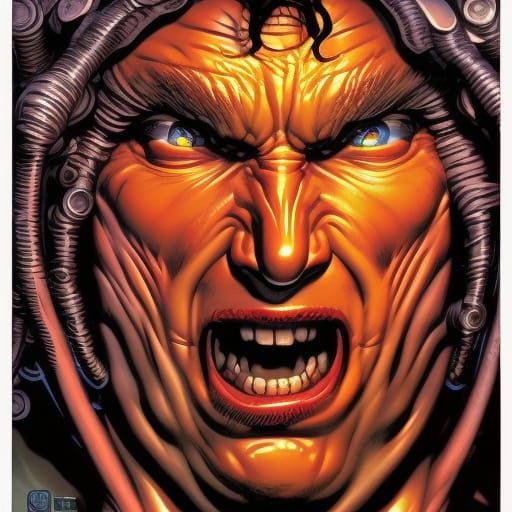 Cheerful Lucifer Portrait in Fiery Hellscape